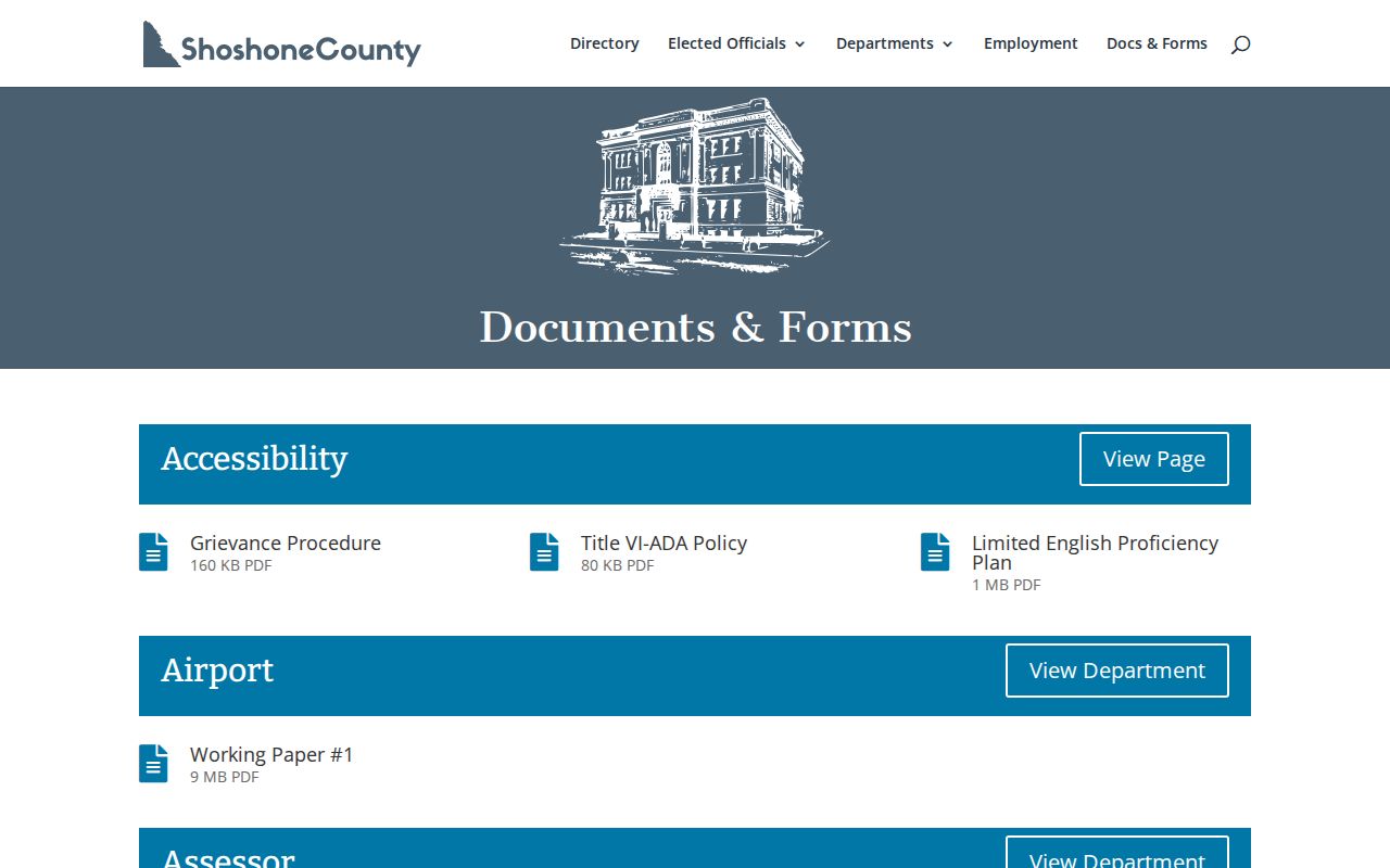 Shoshone County booking-photo and released-inmate records request route